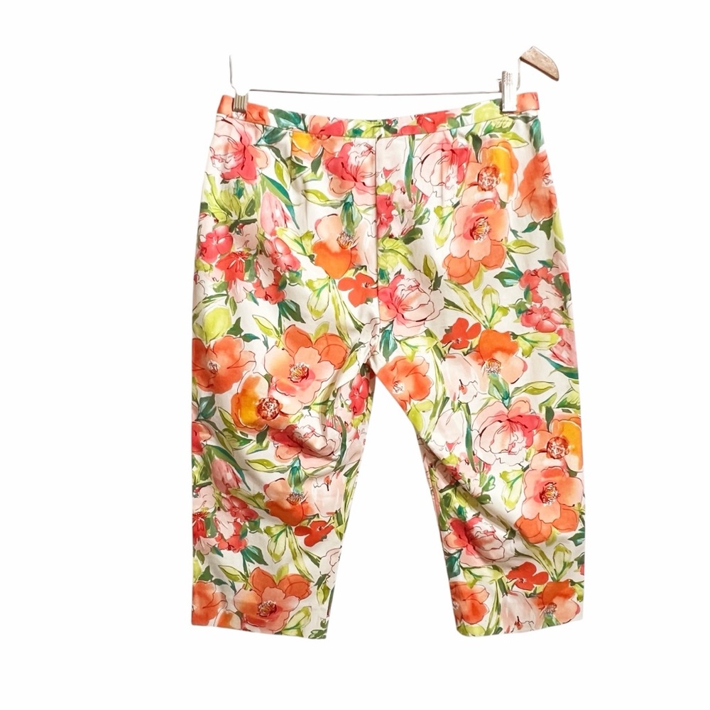 Lauren Ralph Lauren Floral Cottage Capri Crop Pants Womens 8P Petite Multicolor - Picture 3 of 6